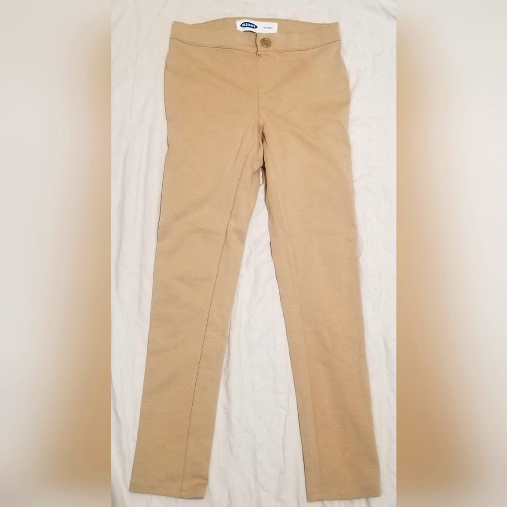 Girls Jeggings- Khaki Size 10